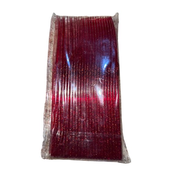 Dining Red Glitter Plastic Knives Poshmark
